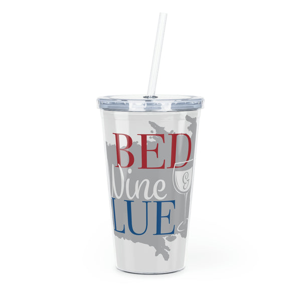 Plastic Tumbler with Straw