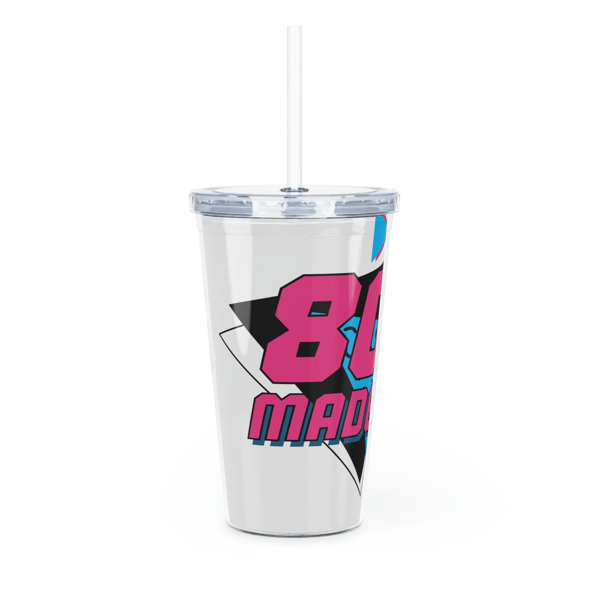 Plastic Tumbler with Straw