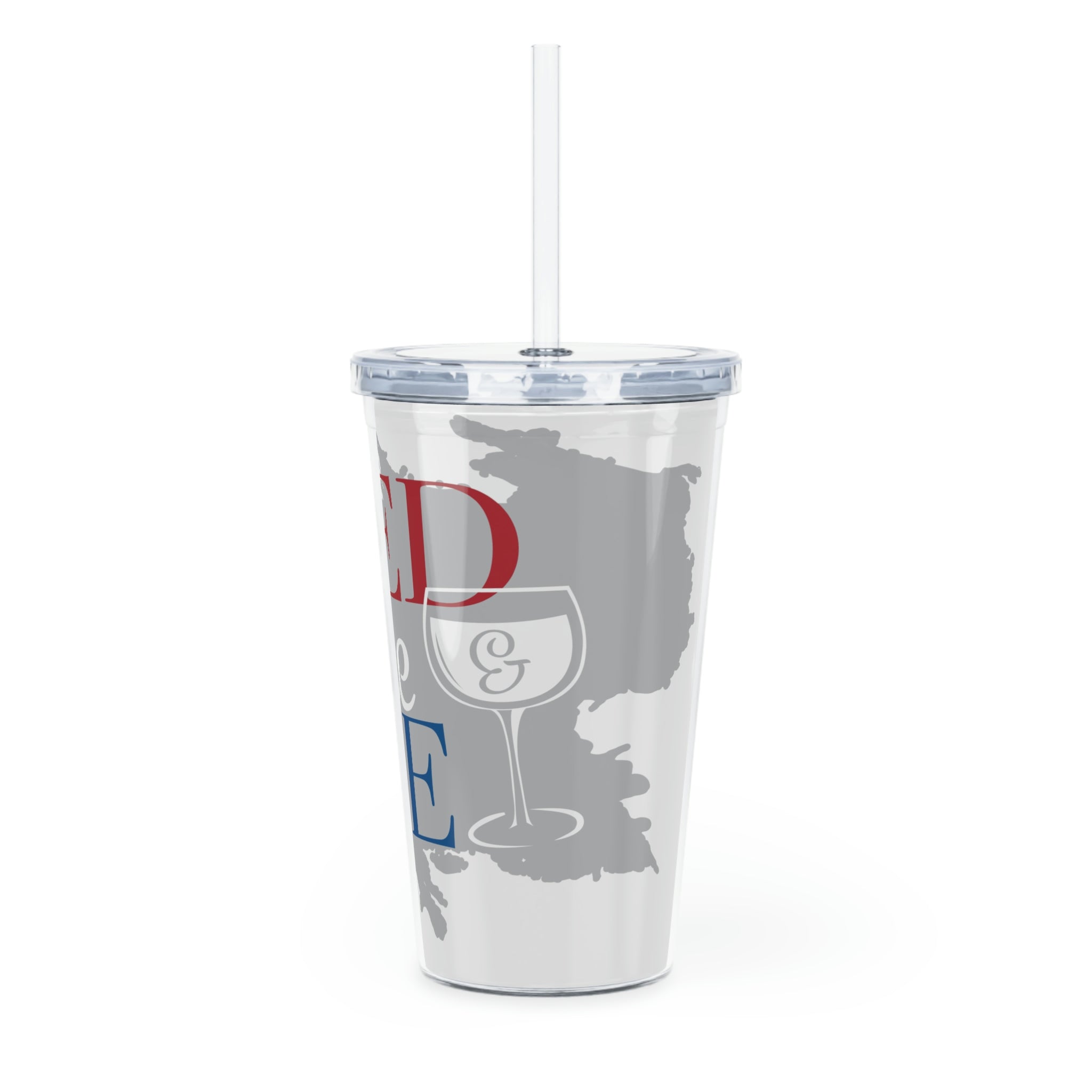 Plastic Tumbler with Straw