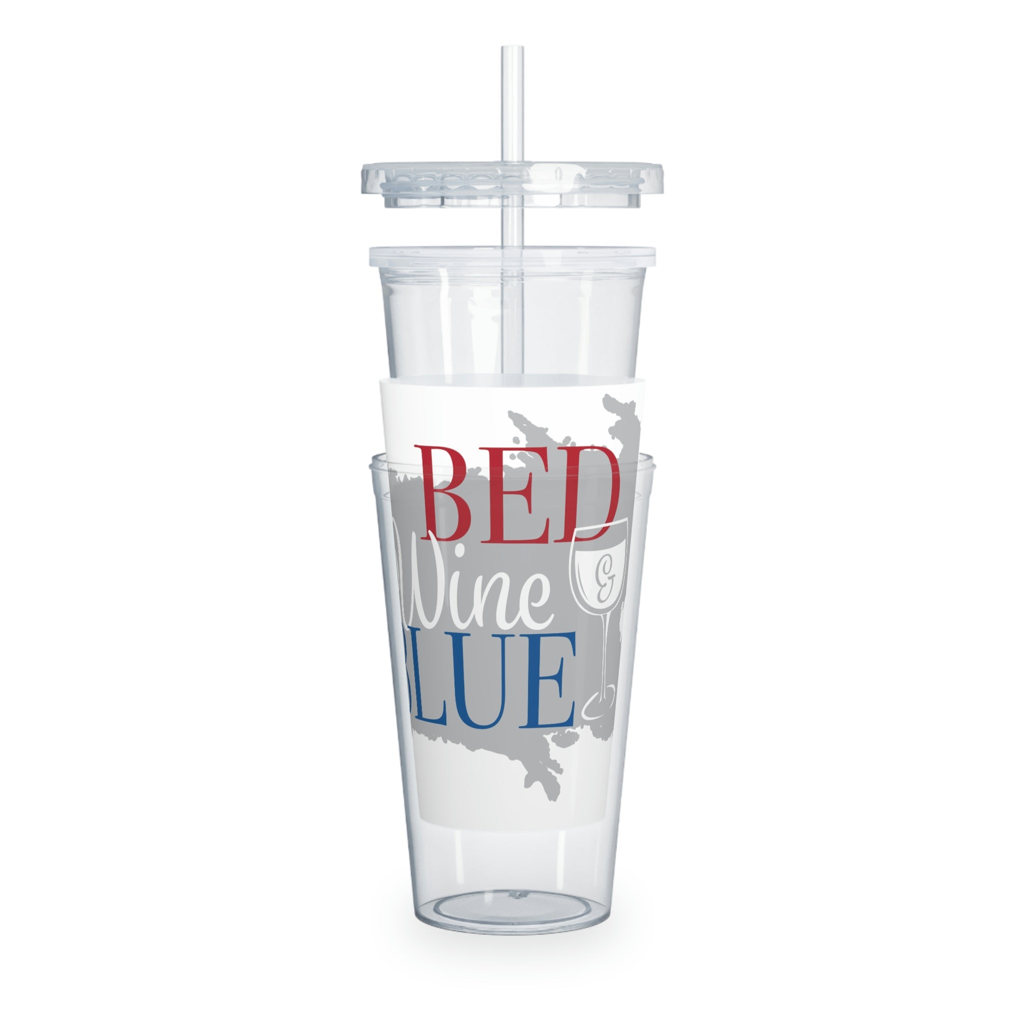 Plastic Tumbler with Straw