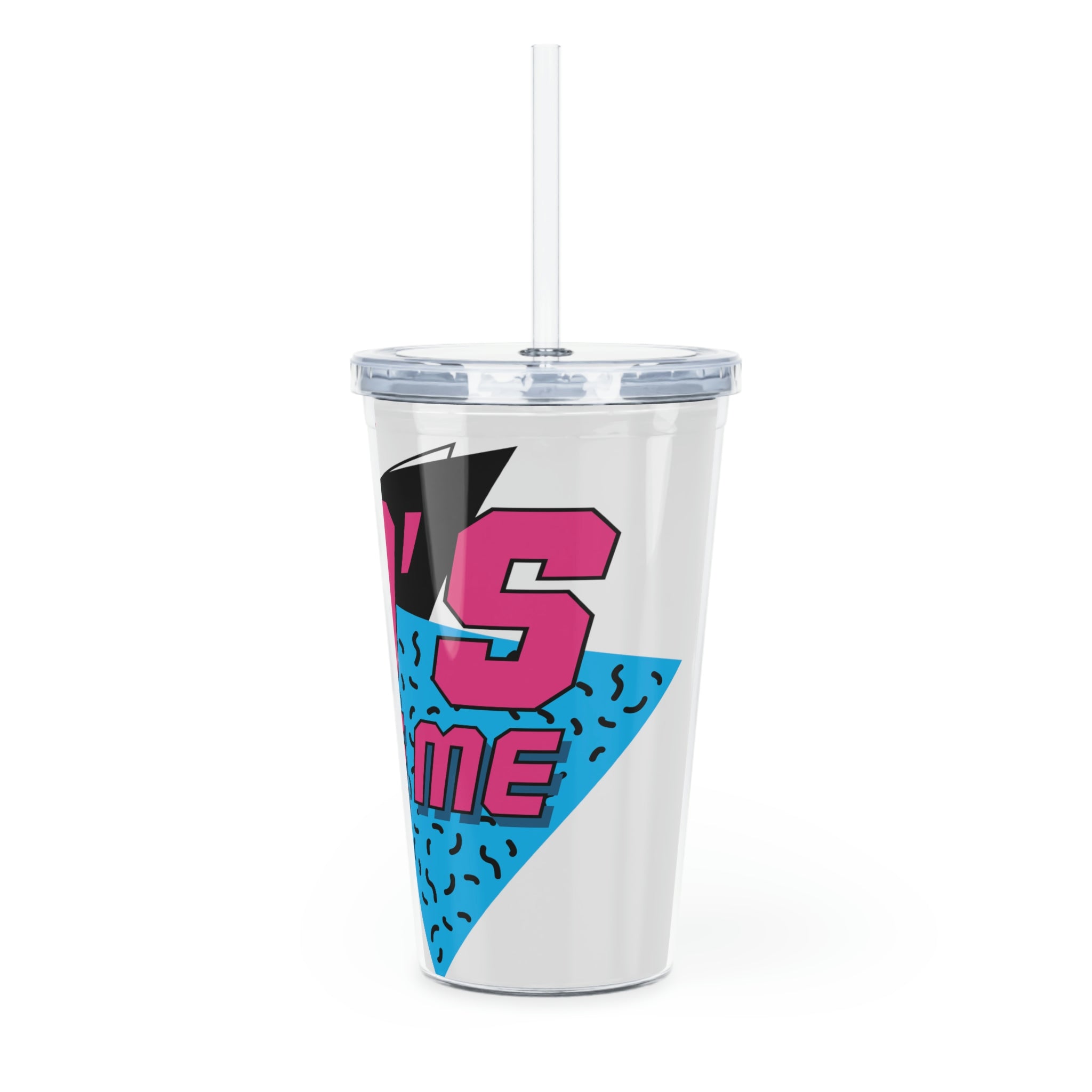 Plastic Tumbler with Straw